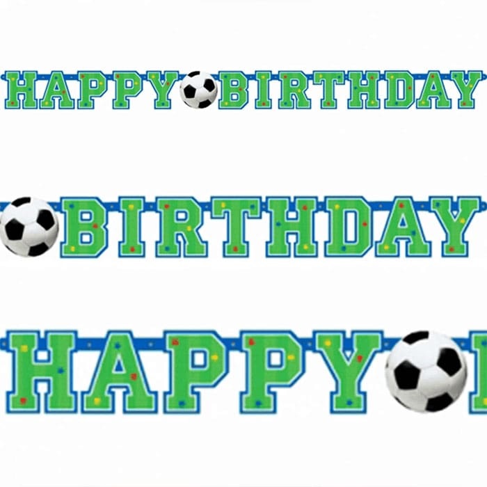 Amscan Futbol Temalı Happy Birthday Yazı