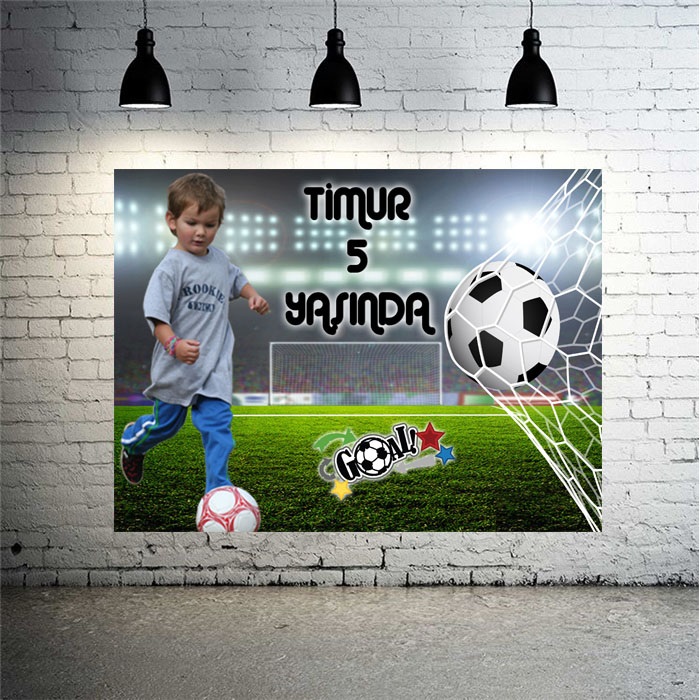 Futbol Temalı Kişiye Özel  Afiş