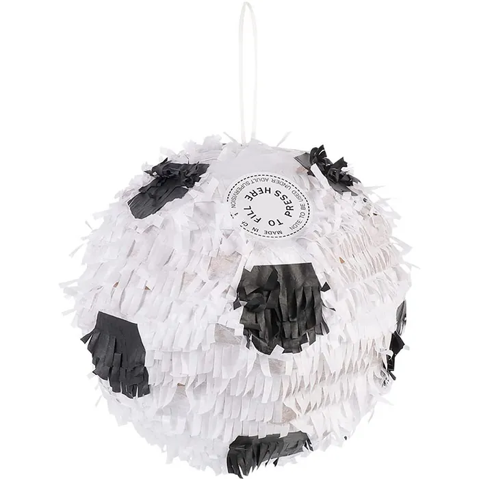 Siyah Beyaz Renkli Futbol Topu Pinyata