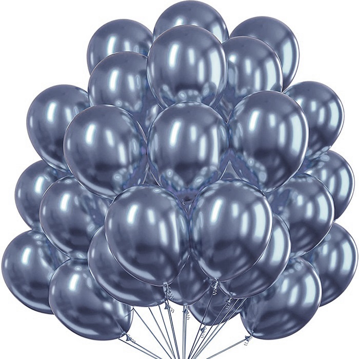 Gece Mavisi Toptan Krom Balon