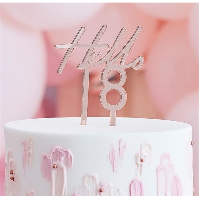 Ginger Ray 18 Yaş Temalı Pasta Süsü