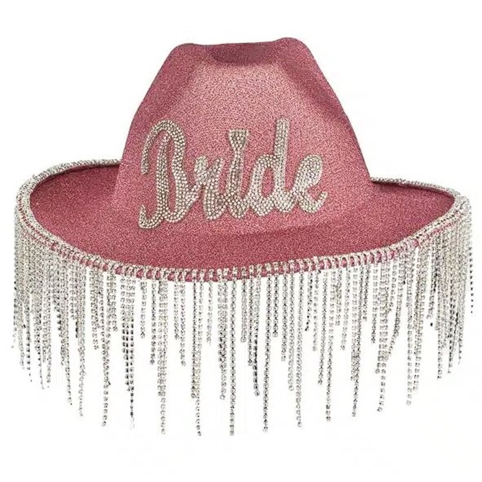 Ginger Ray Bride Püsküllü Kovboy Şapka