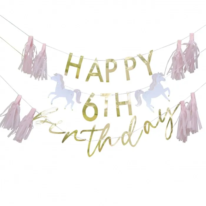 Ginger Ray Kişiselleştirilebilir Happy Birthday Banner