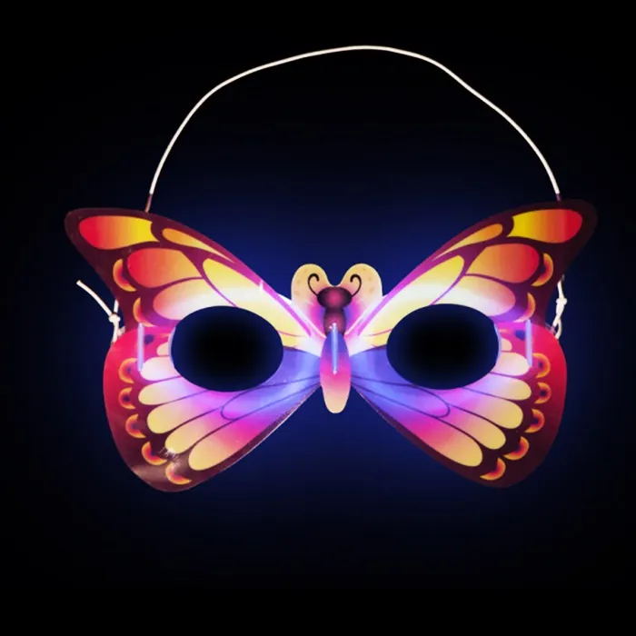 Glow Maske Kelebek Pembe