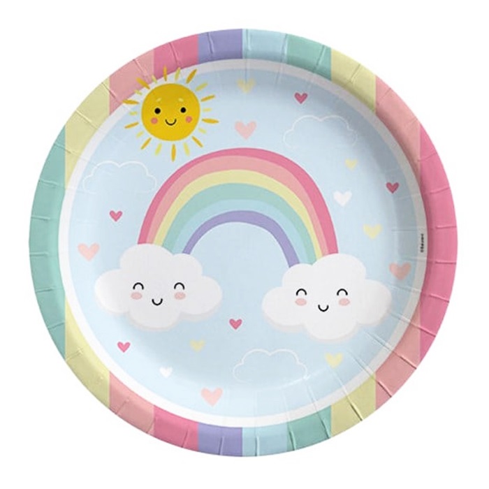Gökkuşağı Bulut Temalı Tabak
