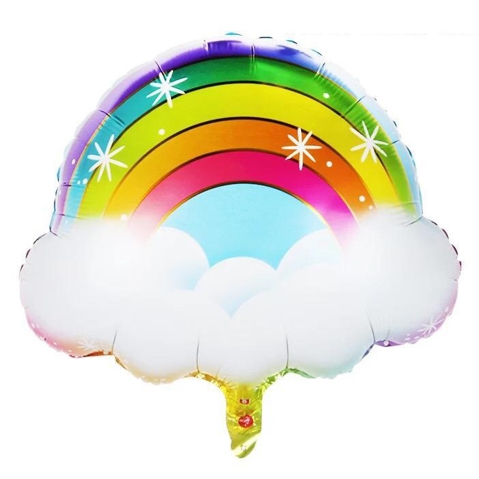 Gökkuşağı Bulut Figürlü Folyo Balon