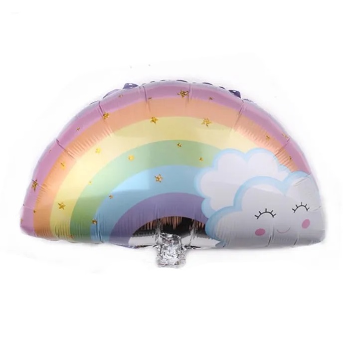 Gülen Bulut Gökkuşağı Folyo Balon