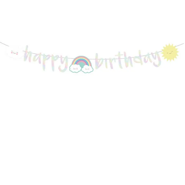 Amscan Gökkuşağı Happy Birthday Yazı