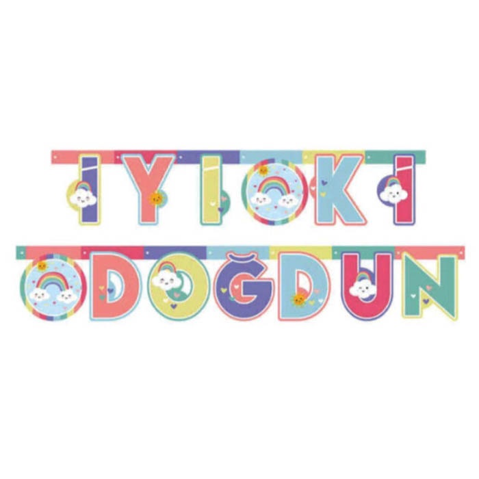 Gökkuşağı İyi Ki Doğdun Yazı