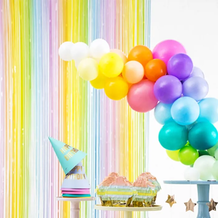 Gökkuşağı Pastel Renkler Duvar Perdesi