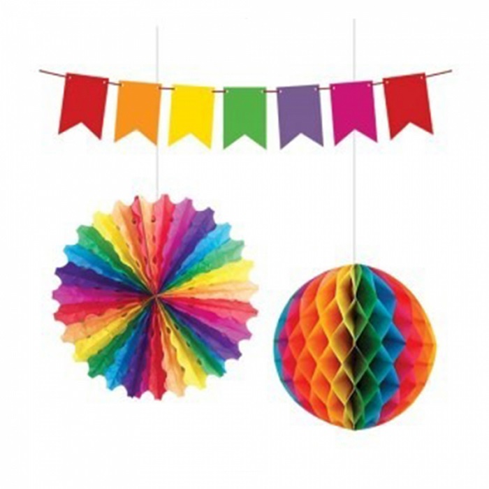 Gökkuşağı Renkli Dekorasyon Seti