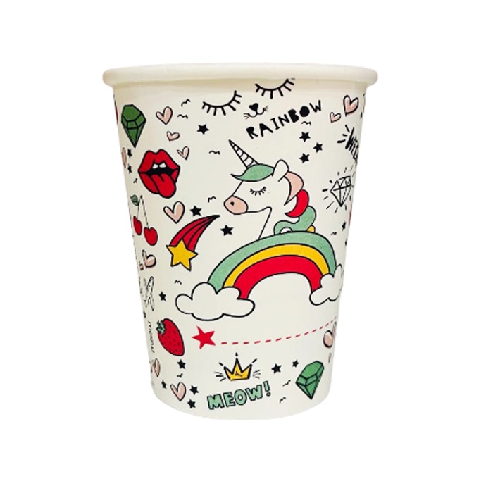 Gökkuşağı Unicorn Karton Bardak