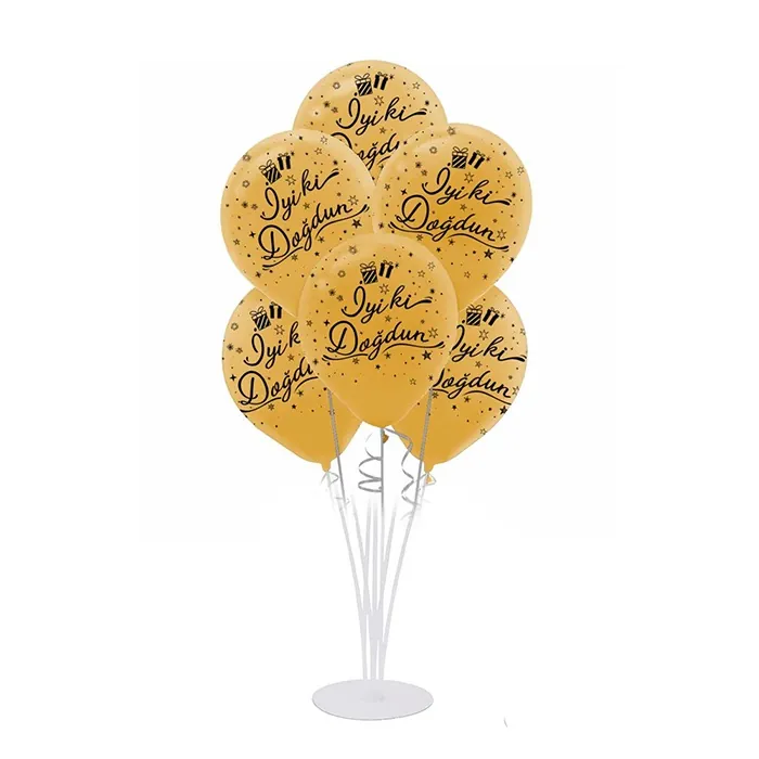 Gold İyi Ki Doğdun Balon Standı