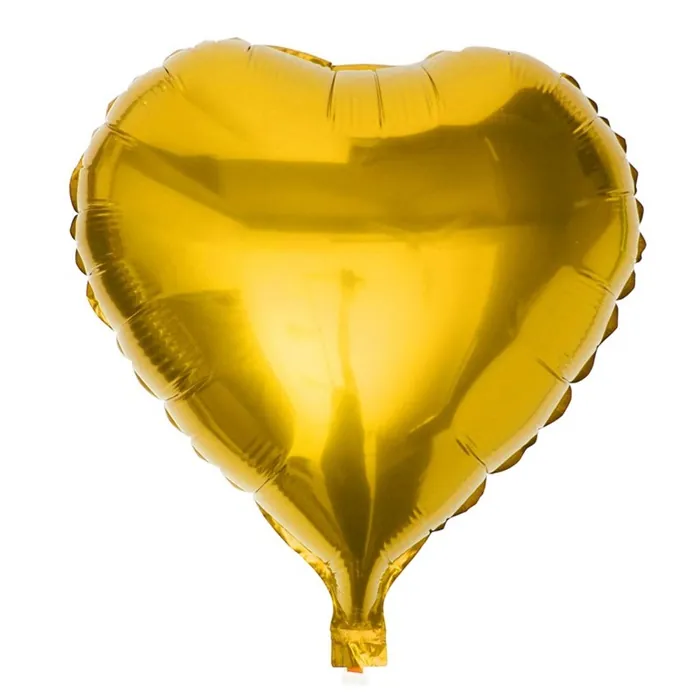 Altın Renkli Kalp Folyo Balon