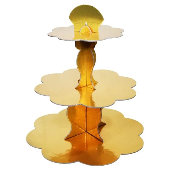 Gold Metalik Cupcake Standı