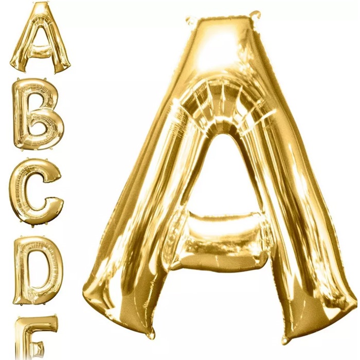 Gold Renkli Harf Folyo Balon