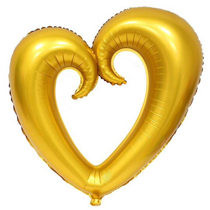 Gold Renkli İçi Boş Kalp Folyo Balon
