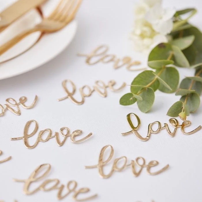 Ginger Ray Gold Renkli Love Masa Süsü