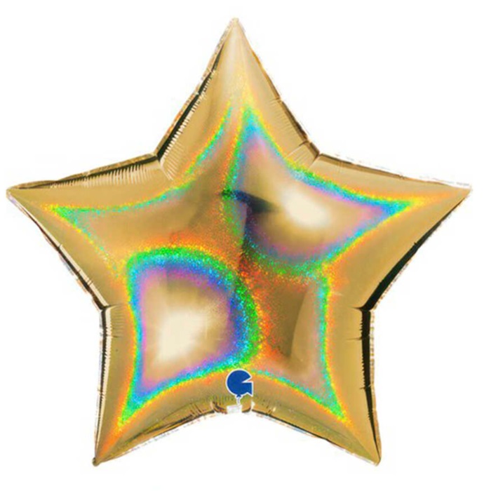 Gold Simli Yıldız Folyo Balon