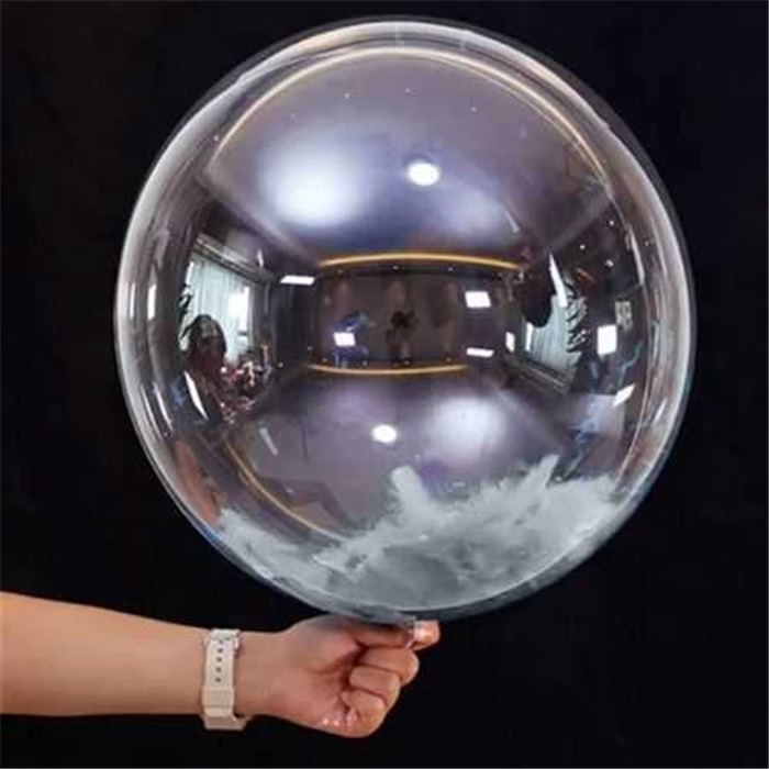 Gri Tüylü Şeffaf Balon 60 Cm