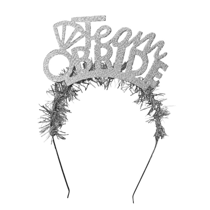 Gümüş Team Bride Parti Taç