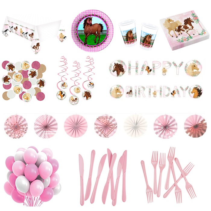 Güzel Atlar Temalı Parti Seti 16 Kişilik