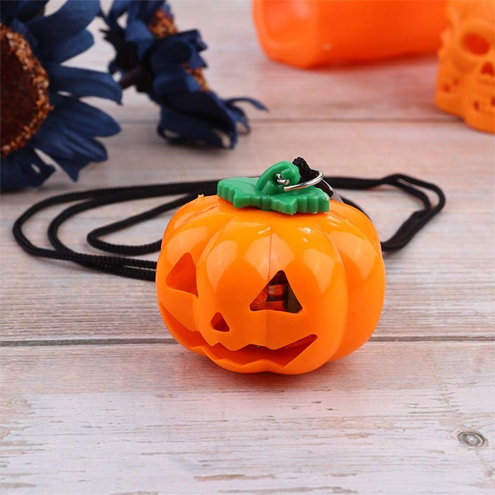 Halloween Balkabağı Işıklı Kolye