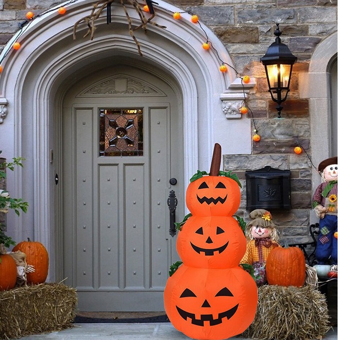 Halloween Elektrikli Şişme 3 Lü Kabak Dekoru