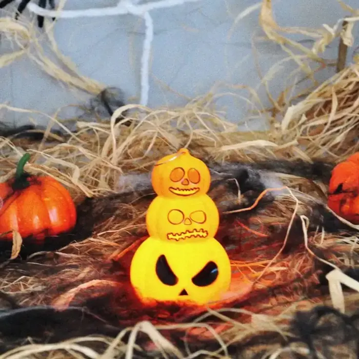Halloween Işıklı Turuncu Balkabağı