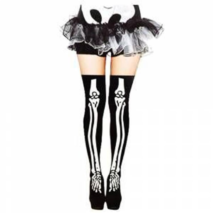 Halloween İskelet Model Uzun Kadın Çorabı