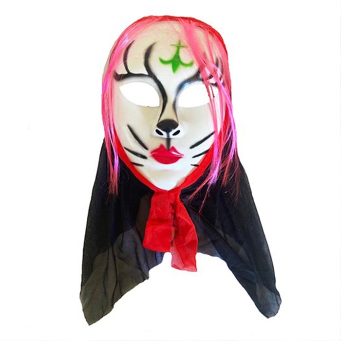 Halloween Kedi Kız Yüz Maskesi