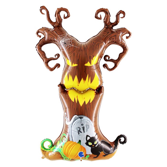 Halloween Korkunç Ağaç Folyo Balon