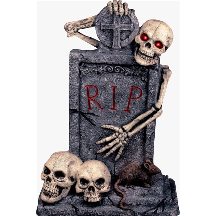 Halloween İskeletli Mezar Taşı Dekor Pano