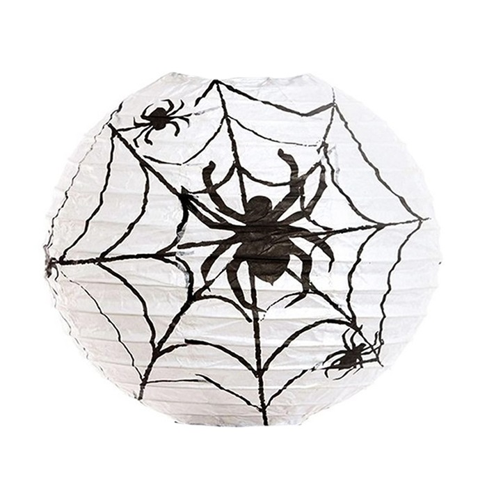 Halloween Örümcek Baskılı Fener Asma Süs