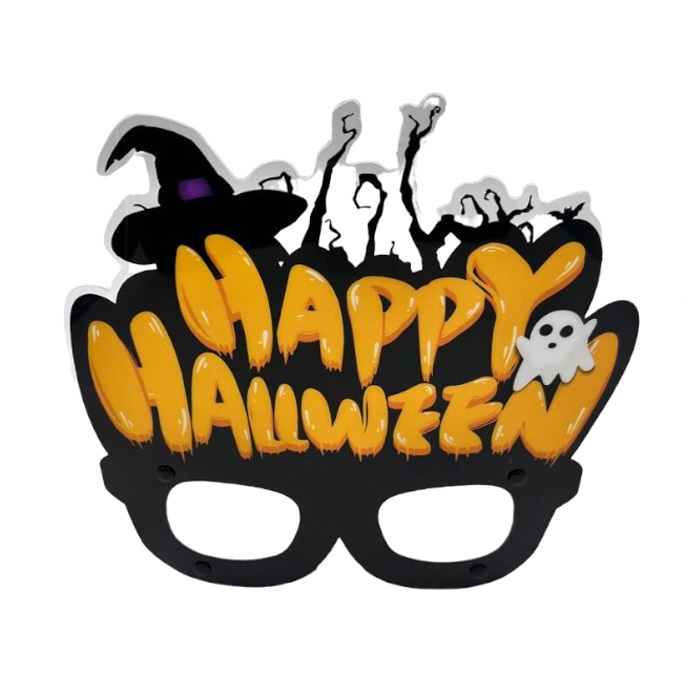 Halloween Pvc Kaplı Gözlük Cadı Şapkalı