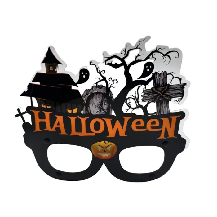 Halloween Pvc Kaplı Gözlük Şatolu Model