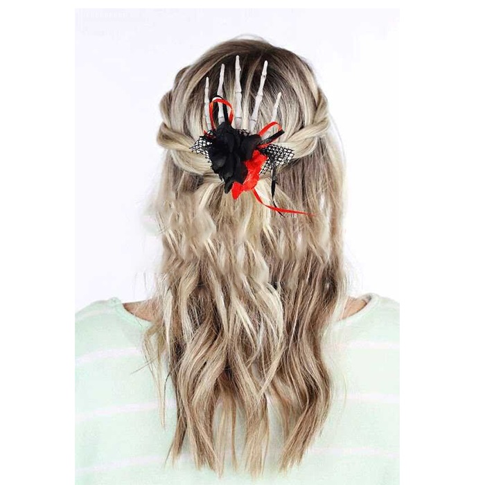 Halloween Toka İskelet Çiçekli