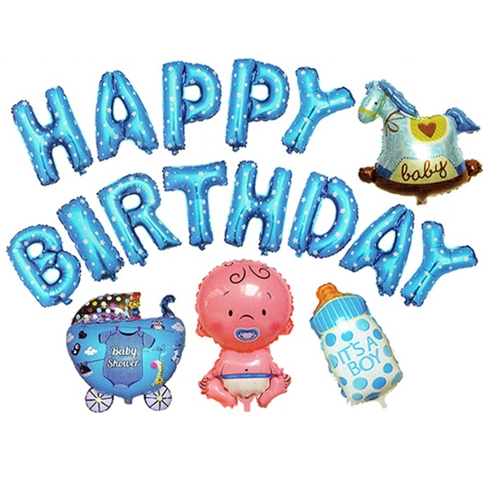 Happy Birthda Mavi Baby Folyo Balon