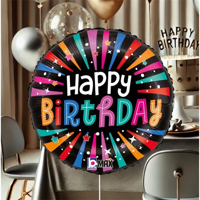 Renkli Doğum Günü Parıltısı Grabo Folyo Balon