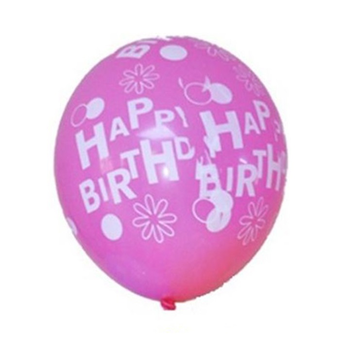 Happy Birthday Fuşya Latex Balon
