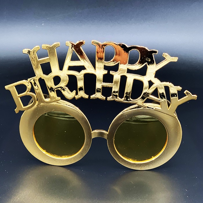 Happy Birthday Gold Parti Gözlük