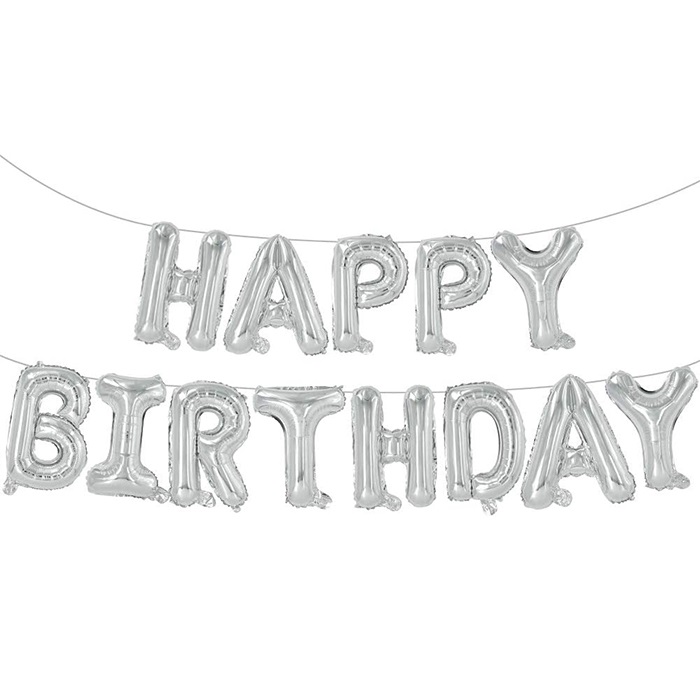 Happy Birthday Gümüş Folyo Balon