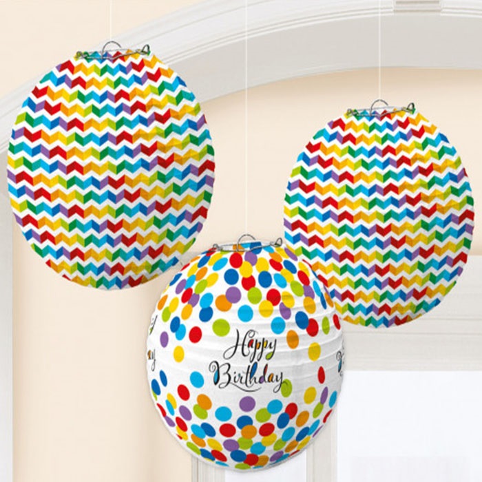 Amscan Happy Birthday Renkli Fener Süs