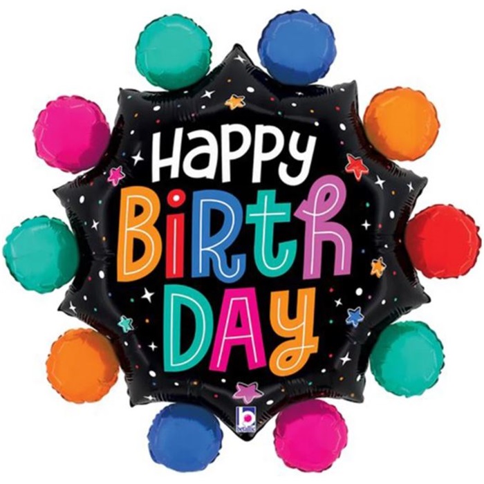 Happy Birthday Renkli Folyo Balon