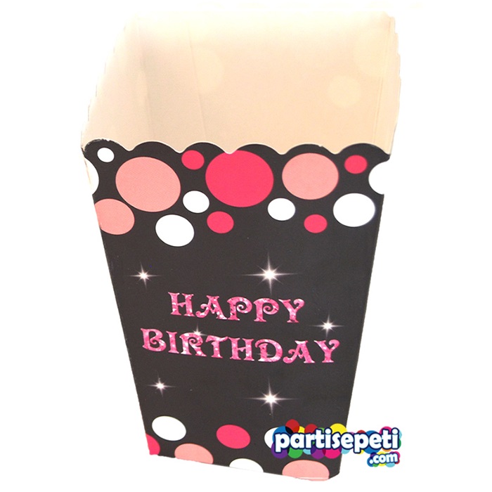 Happy Birthday Baskılı Popcorn Kutusu