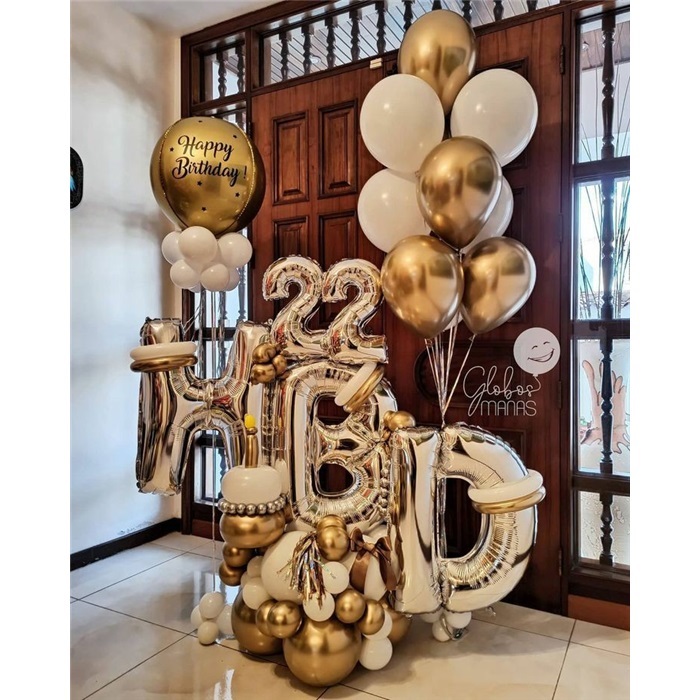 Happy Birthday Yaş Konseptli Balon Buket Aranjman