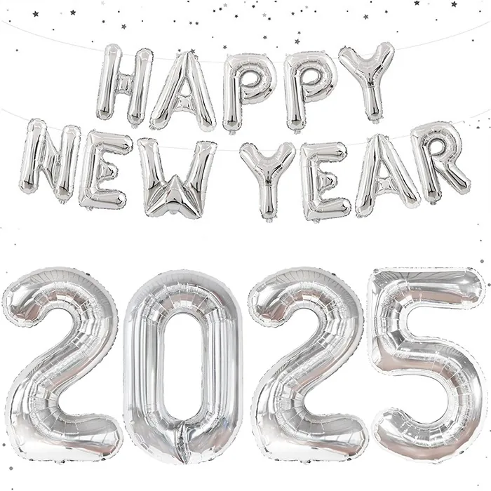 Happy New Year 2025 100 Cm Folyo Balon