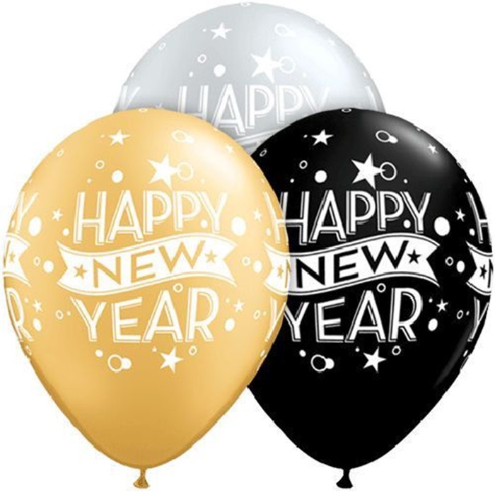Happy New Year Baskılı Balon