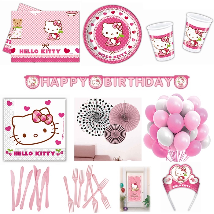 Hello Kitty Doğum Günü Parti Seti 24 Kişilik