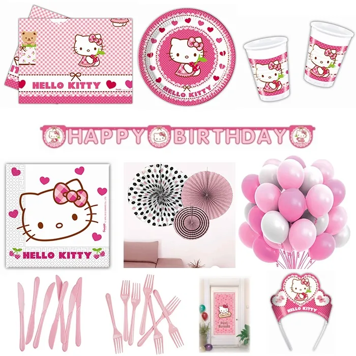Hello Kitty Doğum Günü Parti Seti 24 Kişilik